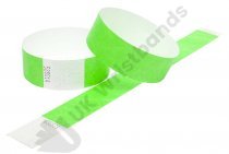 100 Premium Neon Green Tyvek Wristbands