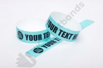 Premium Custom Printed Aqua Tyvek Wristbands