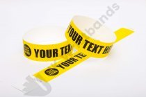 Premium Custom Printed Yellow Tyvek Wristbands