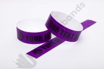 Premium Custom Printed Purple Tyvek Wristbands