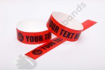 Premium Custom Printed Red Tyvek Wristbands