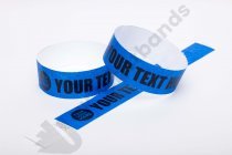 Premium Custom Printed Blue Tyvek Wristbands