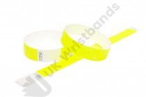 100 Premium Neon Yellow Tyvek Wristbands 3/4"