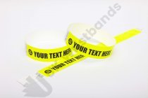 Premium Custom Printed Neon Yellow Tyvek Wristbands 3/4"