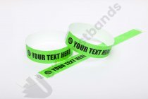 Premium Custom Printed Neon Green Tyvek Wristbands 3/4"