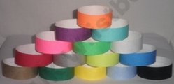 Premium Neon Mixed Tyvek Wristbands Pack 3/4"