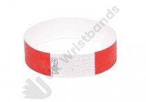 100 Premium Red Tyvek Wristbands 3/4"