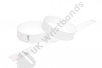 100 Premium White Tyvek Wristbands 3/4″