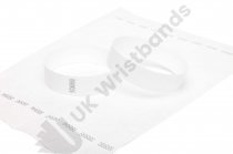 100 Premium White Tyvek Wristbands 3/4"