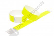 100 Premium Neon Yellow Tyvek Wristbands