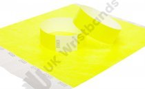 100 Premium Neon Yellow Tyvek Wristbands