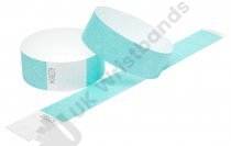 100 Premium Aqua Tyvek Wristbands