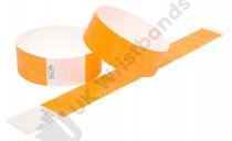 100 Premium Neon Orange Tyvek Wristbands