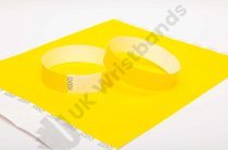 100 Premium Yellow Tyvek Wristbands 3/4"