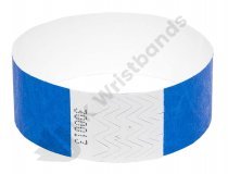 100 Premium Blue Tyvek Wristbands