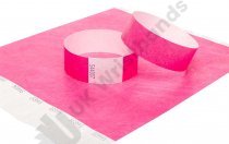 100 Premium Neon Pink Tyvek Wristbands