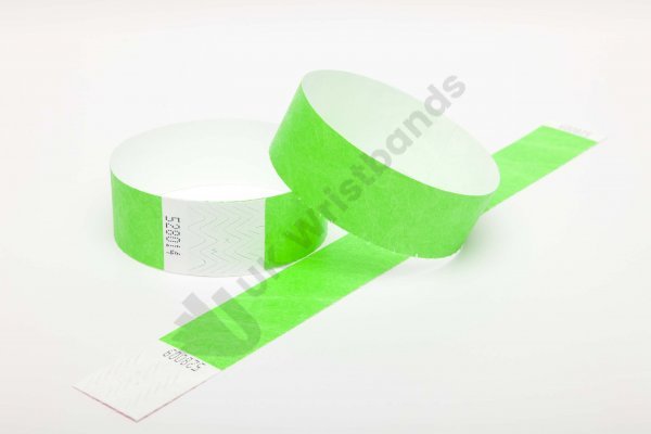 Premium Neon Green Tyvek Wristbands