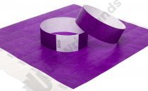 100 Premium Purple Tyvek Wristbands