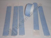 Premium Sky Blue Tyvek Wristbands 3/4"
